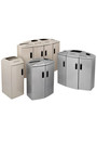 Station de recylage à quatre sections avec doublure en plastique rigide