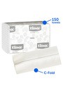 01500 KLEENEX Essuie-mains pliés en C blanc, 16 x 150 feuilles