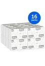 01500 KLEENEX Essuie-mains pliés en C blanc, 16 x 150 feuilles