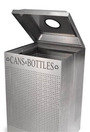 Poubelle carrée de recyclage pour bouteilles Silhouette