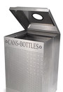 Poubelle ronde de recyclage pour bouteilles Silhouette