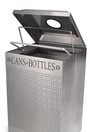 Poubelle ronde de recyclage pour bouteilles Silhouette