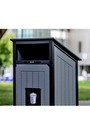 AURA Poubelle extérieure avec panneau d'affichage 32 gal