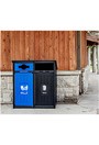 AURA Outdoor Double Recycling Station 64 Gal