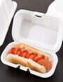 Hot Dog Foam Hinged Container
