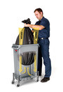 SLIM JIM Waste Container with Venting Channels 23 gal