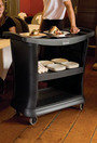 Chariot de service à 3 tablettes et 2 côtés fermés Rubbermaid 9T68 modèle Executive