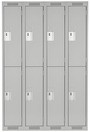 Bloc de 4 casiers à 2 niveaux Clean-LineMC en acier, assemblé