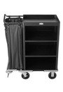 Chariot de ménage simple à 4 tablettes Rubbermaid 9T61 Deluxe