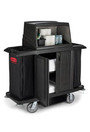 Double Housekeeping Cart with Lockable Doors Rubbermaid 9T19