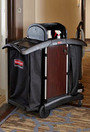 Chariot de concierge double avec cabinet verrouillable Deluxe
