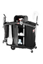 Chariot de concierge double avec cabinet verrouillable