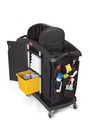 Chariot de concierge double avec cabinet verrouillable