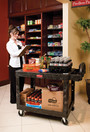 Utility Cart with 2 Flat Shelves 25" x 54" Rubbermaid 4545