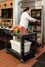 Utility Cart with 2 Flat Shelves 25" x 54" Rubbermaid 4545