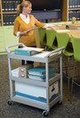 Utility Cart 3 Shelves 3424-88 with Swivel Casters
