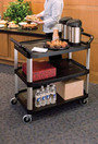 XTRA 4091 Utility Cart Open Side 3 Shelves