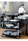 XTRA 4091 Utility Cart Open Side 3 Shelves