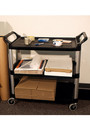 XTRA 4091 Utility Cart Open Side 3 Shelves