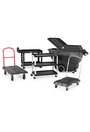 XTRA 4091 Utility Cart Open Side 3 Shelves