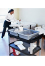 XTRA 4091 Utility Cart Open Side 3 Shelves