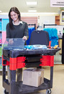 Working Cart with Storage Bin Rubbermaid 6180