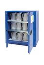 Armoire de rangement pour liquides corrosifs avec porte manuelle