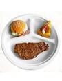 Assiette ronde compostable à 3 compartiments