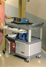 Utility Cart 4094 Three Shelves X-Tra with Lockable Cabinet