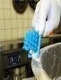 Brosse avec rebord grattoir ferme pour service alimentaire