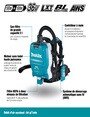 LXT AWS MAKITA Cordless Dry Backpack Vacuum Without Tools 2L
