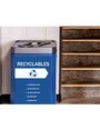 OUTLAW Poubelle pour le recyclage mixte 50 gal