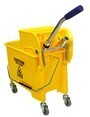 Petit seau essoreur pression latérale, jaune 4 gallons