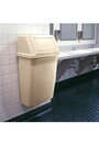 7822 Beige Plastic Wall Mounted Waste Receptacle 15 Gal