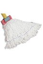 Clean Room, Rayon Wet Mop, Wide Band, Looped-End, White