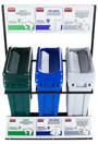 Poubelle de recyclage avec canaux de ventilation Slim Jim 3540