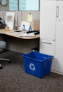 571473 Bac de recyclage avec logo bleu 14 gal
