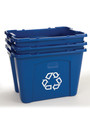 571473 Bac de recyclage avec logo bleu 14 gal