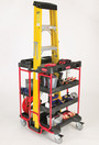 Ladder Cart with Storage Bins Rubbermaid 9T57