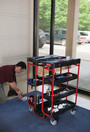 Ladder Cart with Storage Bins Rubbermaid 9T57