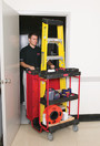 Ladder Cart with Storage Bins Rubbermaid 9T57