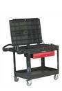 Chariot utilitaire avec tiroir et tablette verrouillable Rubbermaid 4535-88