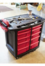 Chariot de travail à tiroirs avec barre de verrouillage Rubbermaid 7734-88