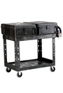 Utility Cart with 2 Flat Shelves 19" x 38" Rubbermaid 4505