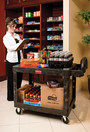 Utility Cart with 2 Flat Shelves 19" x 38" Rubbermaid 4505