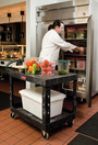Utility Cart with 2 Flat Shelves 19" x 38" Rubbermaid 4505