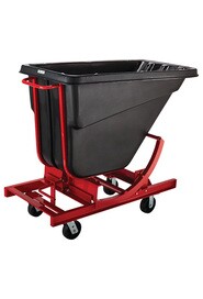 Chariot auto basculant sur rail 1/2 verge cube Rubbermaid 1054 #RB105443NOI