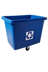 461673 Chariots de recyclage bleu 16 pieds cubes 500 lb #RB461673BLE