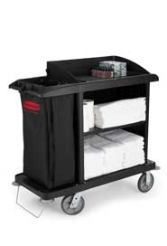 Chariot de ménage simple à 3 tablettes 6190, 6192 Compact #RB006190000