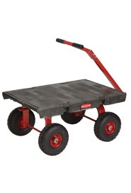 Chariot à plateforme avec poignée de traction Rubbermaid 4475 modèle 5th Wheel #RB004475000